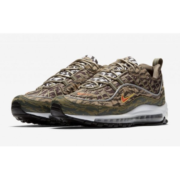 Nike Air Max 98 AOP 'All Over Print Pack' Camo/Khaki/Weiß AQ4130-200