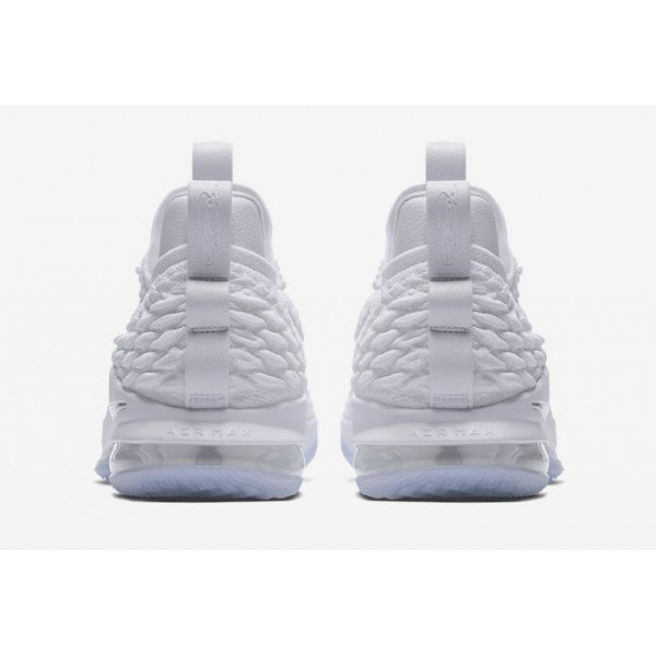 Nike Lebron XV Low Weiß/Metallisch Silber/Grau AO1755-100