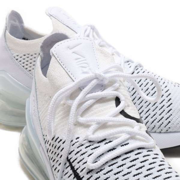 Nike Damen Air Max 270 Flyknit Weiß/Schwarz-Grau ah6803-100